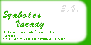 szabolcs varady business card